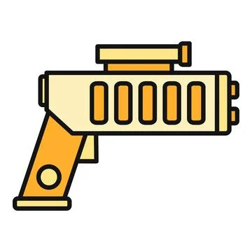 Futuristic blaster toy gun for science fiction games Stock Illustration