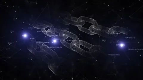 Futuristic blockchain chains crypto business animation 스톡 동영상 337570488