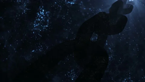 Futuristic blockchain motion on dark blue cryptocurrency animation background. Vidéo 148173637