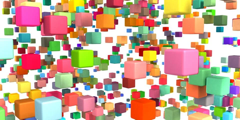 Futuristic Blocks Stock Illustration