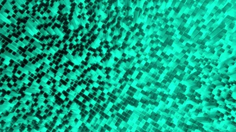 Futuristic blue 3D block animation in 4K loop, tech and data visuals Stock Footage 313824843
