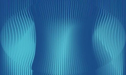 Futuristic blue abstract background with 3D torus shape and vertical glitch.. Stock Illustration
