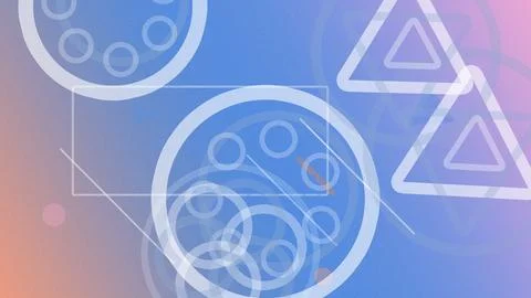 Futuristic blue abstract background with layered data circles and security .. Stock Illustration