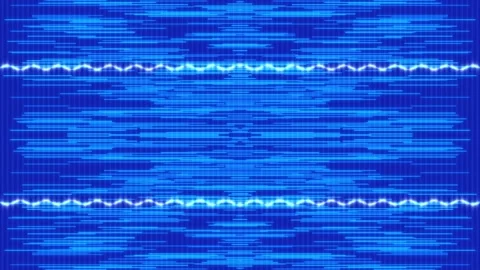 Futuristic blue abstract wave signal visualization for digital technology b.. Stock Footage 336880805
