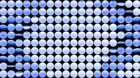 Futuristic Blue and White Rotating Dot Matrix Motion Background Stock Footage 336882824
