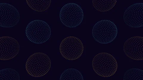 Futuristic blue and yellow circle pattern on dark background Stock-Footage 315095372