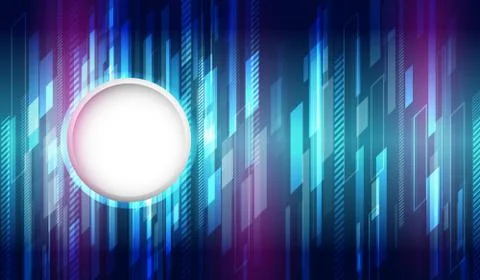 Futuristic blue background with glowing technology lines. Stock Illustration