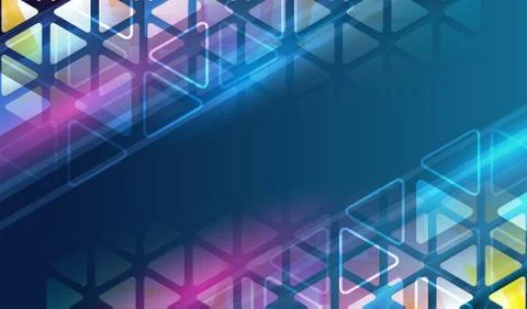 Futuristic blue background with triangle. Modern hi-tech vector illustration. Illustrazione stock