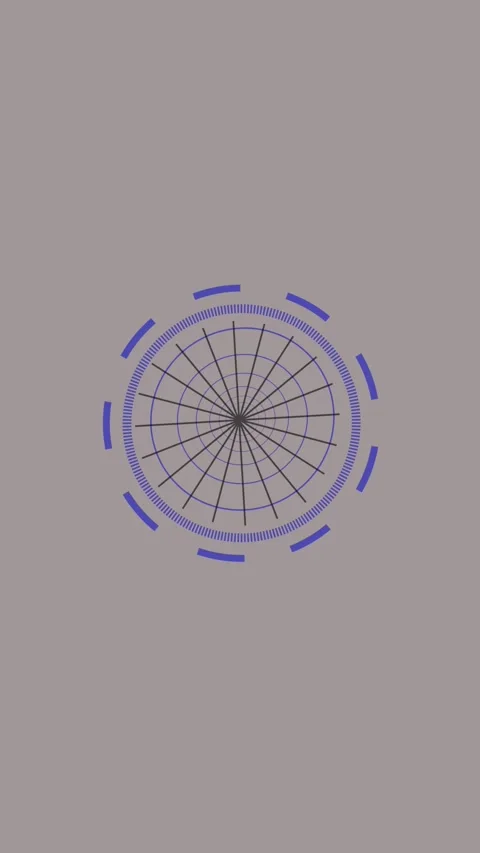 Futuristic blue black HUD animation vertical video. Seamless rotating rays .. Stock Footage 321721663