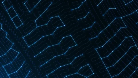 Futuristic blue circuit lines forming a digital technology pattern, seamles.. Stock Footage 342515011