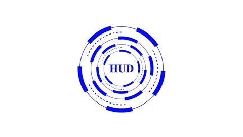 Futuristic blue circular HUD interface loading animation with rotating segm.. Stock Footage 332722622