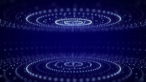 Futuristic blue circular particle flow Stock Footage 290850906