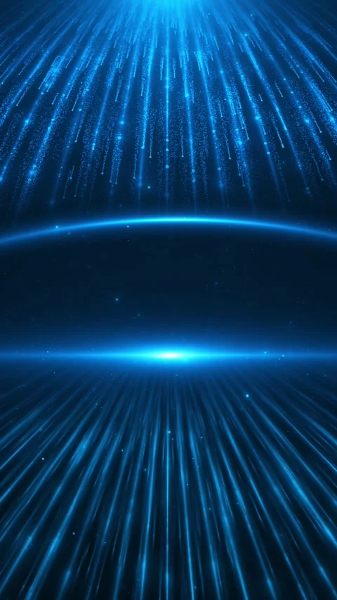 Futuristic Blue Cosmic Energy Rays Stock Footage 340408777