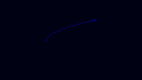 Futuristic blue dashed curve animation for abstract data flow, technology c.. Stock Footage 337164803