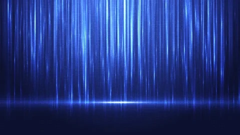 Futuristic blue data rain visual with falling luminous lines, dotted code textur Stock Footage 340554582