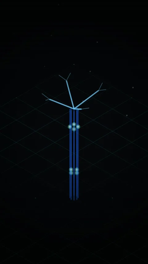 Futuristic blue data stream grid connecting abstract technology network bac.. Stock Footage 344940154