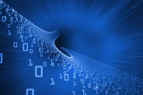 Futuristic blue design with code Stock Illustration