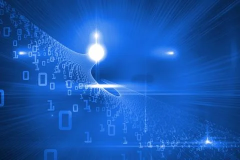 Futuristic blue design with code Stock Illustration