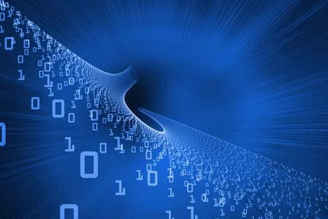 Futuristic blue design with code 스톡 사진