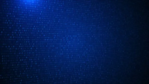 Futuristic blue digital data flow background grids, text, and graphical elements Stock Footage 312437915