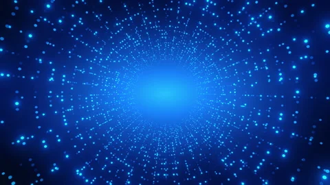 Futuristic Blue Digital Data Tunnel Background Stock Footage 321072188