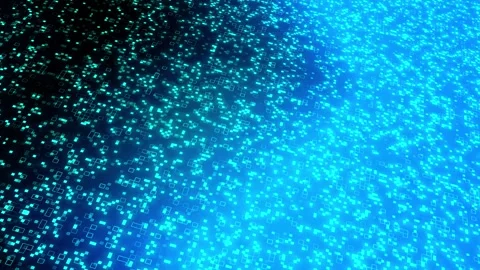 Futuristic Blue Digital Matrix Background Animation with Glowing Data Grid 스톡 동영상 311723713