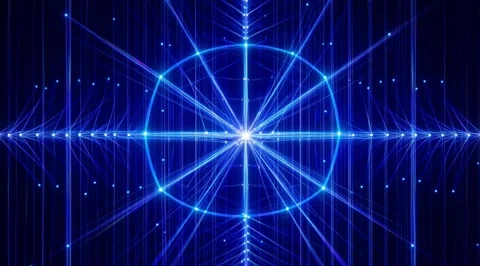 Futuristic blue digital network data connection background Stock Footage 331450468