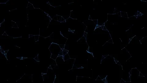 Futuristic Blue Digital Plexus Background, Seamless Loop Stock Footage 340609155