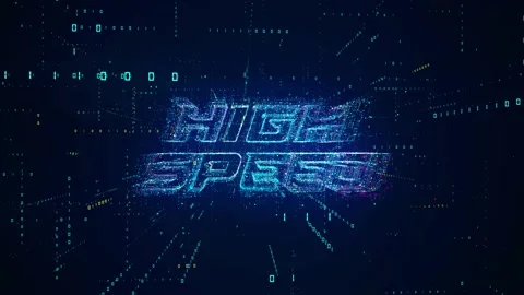Futuristic Blue Digital Space High Speed 3d Text Reveal Complex Binary Digital Stock Footage 237214886
