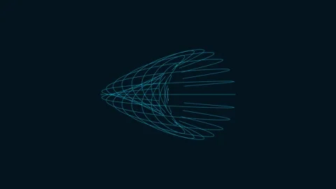 Futuristic blue digital stream connecting nodes in an abstract data network.. Video stock 342524095