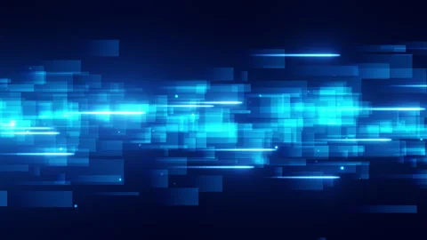Futuristic Blue Digital Tech Abstract Background Stock Footage 267182899