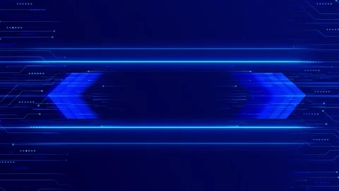 Futuristic blue directional data visual bright arrow shape, fast light streaks, Stock Footage 340526386