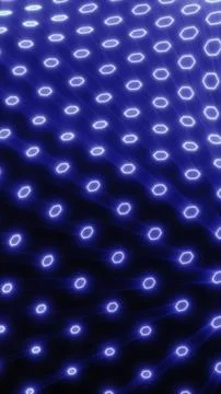 Futuristic blue dot network with glowing nodes and flowing light connection.. 스톡 일러스트