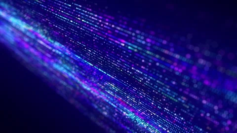 Futuristic blue dots background. Corrupted binary code. Technology of particles. Stock Footage 271473428