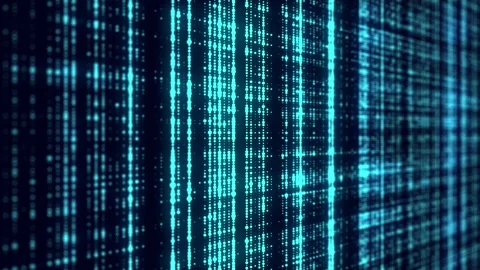 Futuristic blue dots background. Glitch background. Corrupted binary code. Stock Footage 275203366