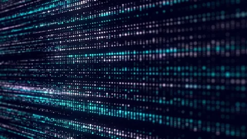 Futuristic blue dots background. Glitch background. Corrupted binary code. Stock Footage 275204240