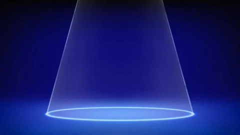 Futuristic blue empty stage studio. Laser spotlight. Background products Stock Illustration