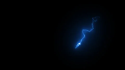 Futuristic Blue Energy Lightning Strike with Glowing Electric VFX Animation Stock-Footage 341825417