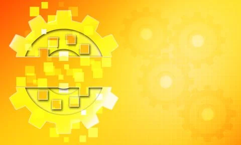 Futuristic blue gear for artificial intelligence concept Stock-Illustration