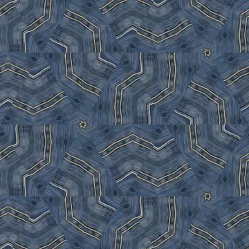 Futuristic blue geometric patterns for tech related sci fi background Stock Illustration