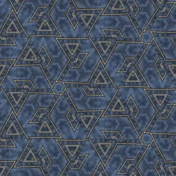 Futuristic blue geometric patterns for tech related sci fi background Stock Illustration