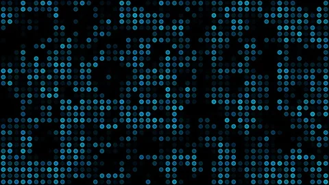 Futuristic Blue Glowing Digital Circle Grid Technology Stock Footage 331626014