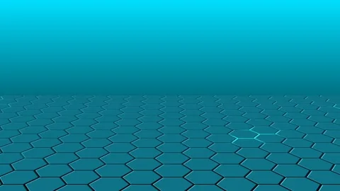 Futuristic blue grid floor background in a digital space Stock Footage 316735468