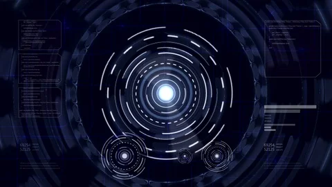 Futuristic Blue Head-up Display. Stock-Footage 71673647