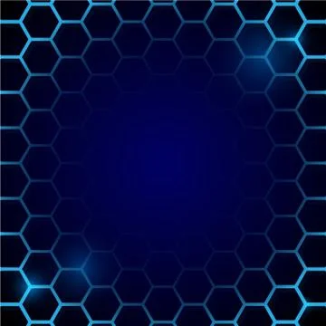 Futuristic blue honeycomb pattern. Hexagonal conceptual background Stock Illustration