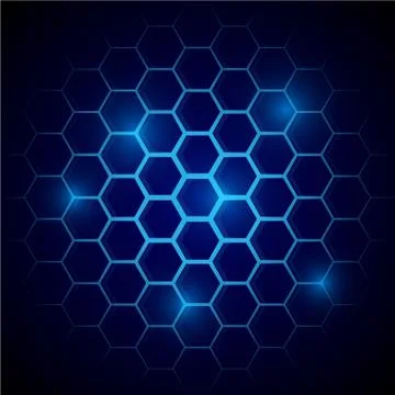 Futuristic blue honeycomb pattern. Hexagonal conceptual background 스톡 일러스트