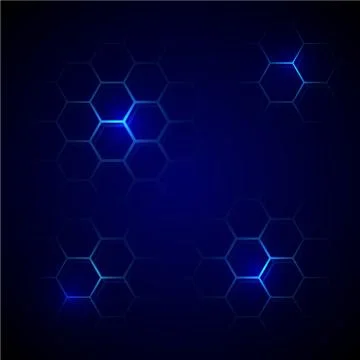 Futuristic blue honeycomb pattern. Hexagonal conceptual background Stock Illustration