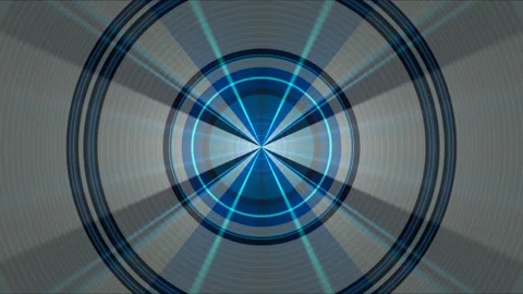 Futuristic Blue HUD Interface Animation, Sci Fi Digital Radar Scanner Stock Footage 336992490