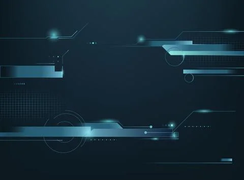 Futuristic blue HUD interface background abstract digital elements, circuit.. Stock Illustration