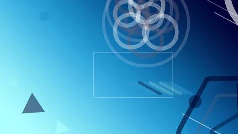 A futuristic blue HUD interface with circular sonar rings and grid overlays.. 库存插图